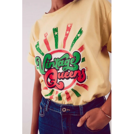 TEE-SHIRT VINTAGE JAUNE